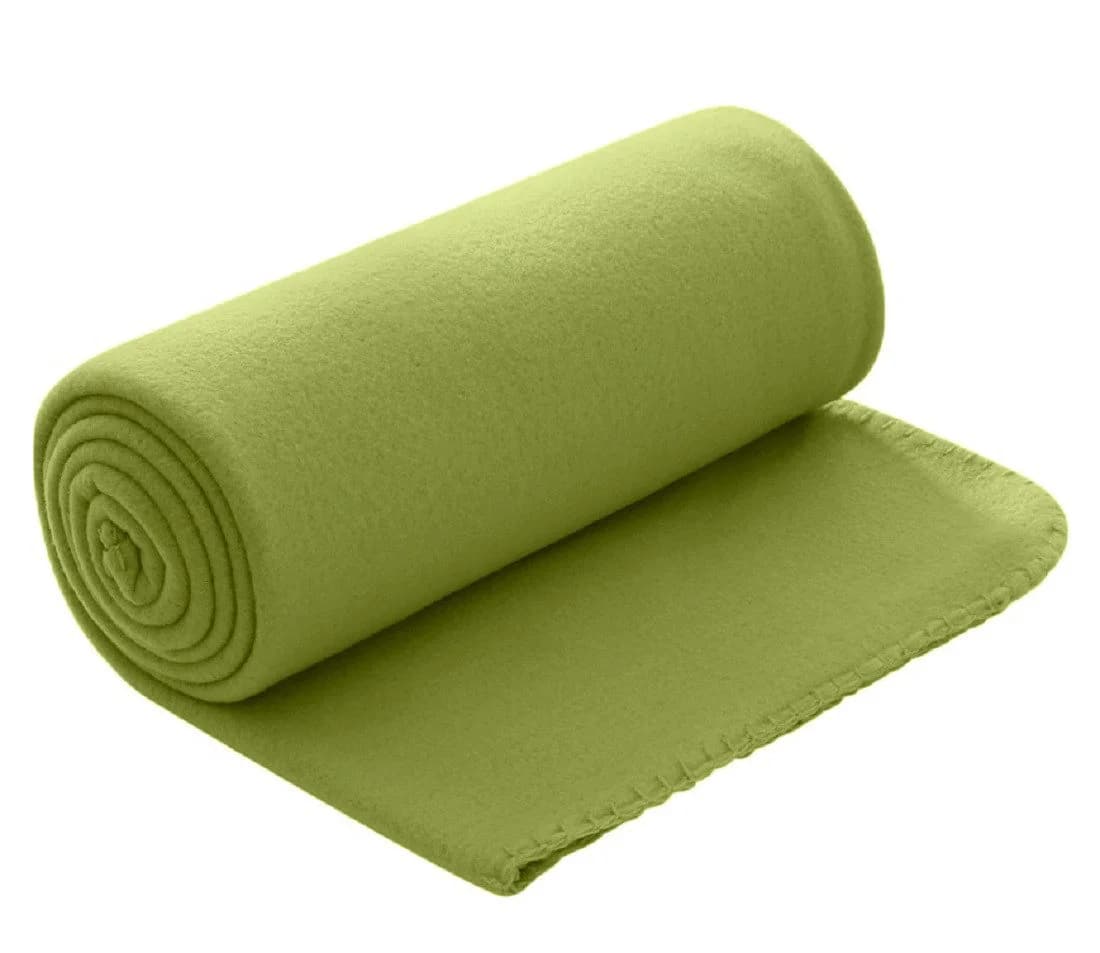 wometo Wohndecke Polar-Fleece Grün Anti-Pilling Kettel-Einfassung - Bild 2