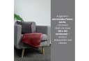 wometo Wohndecke Polar-Fleece Rot mit Kettel-Einfassung & Anti-Pilling Bild 1