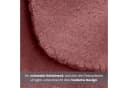 wometo Wohndecke Polar-Fleece Rot mit Kettel-Einfassung & Anti-Pilling Bild 4