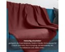 wometo Wohndecke Polar-Fleece Rot mit Kettel-Einfassung & Anti-Pilling Bild 5