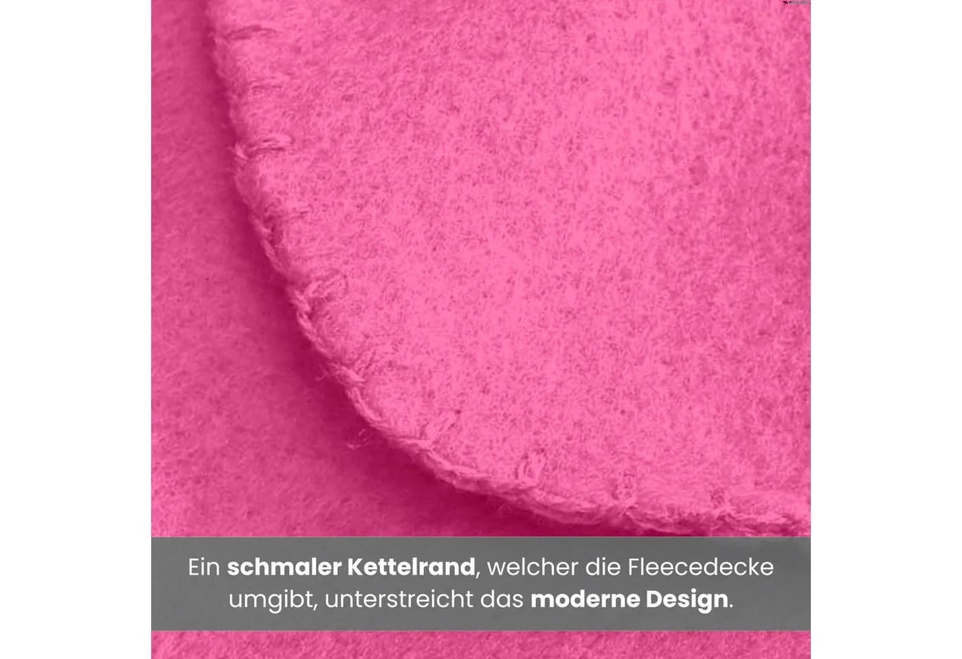 wometo Wohndecke Polar-Fleece Rosa Anti-Pilling - Bild 4
