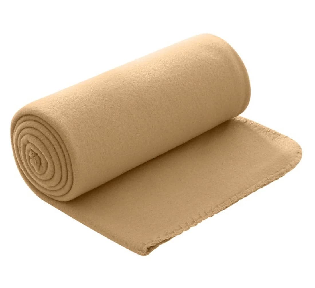 wometo Wohndecke Polar-Fleece Beige OEKO-TEX Anti-Pilling - Bild 2