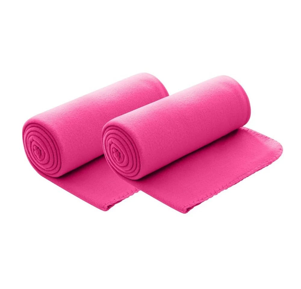 wometo Wohndecke Polar-Fleece 2-teilig Rosa Anti-Pilling - Bild 2