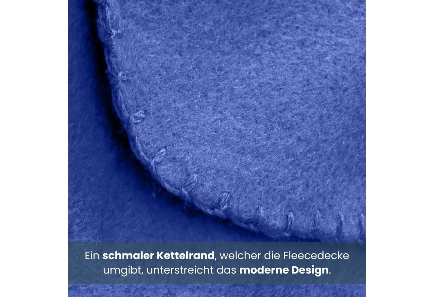 Wohndecke Polar-Fleece 2-teilig blau wometo OEKO-TEX® - Bild 4