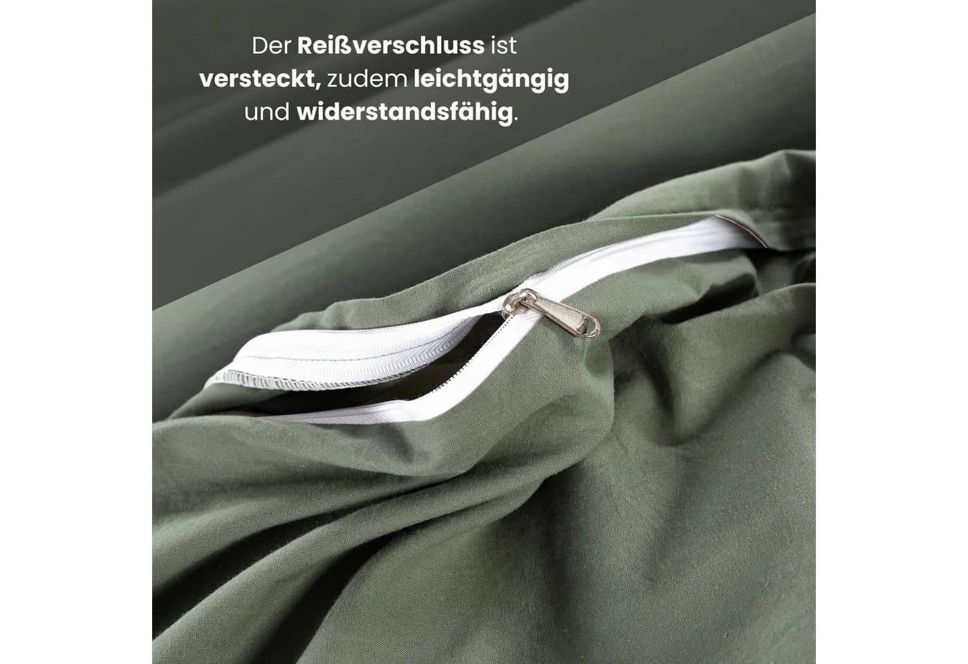 wometo Bettwäsche Stone Washed 155x220 Renforcé Baumwolle 2-teilig - Bild 5