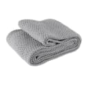 wometo Wohndecke Strick Grau Kuscheldecke mit Perlmuster Bild 1