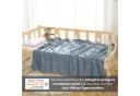 wometo Wohndecke Polar-Fleece Grau 3-teiliges Set Kettel-Rand Anti-Pilling Bild 3
