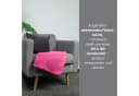 Wohndecke Polar-Fleece 3er Set rosa von wometo mit Kettel-Rand Bild 1