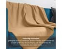 wometo Wohndecke Polar-Fleece 3er-Set Beige Kettel-Rand Bild 5