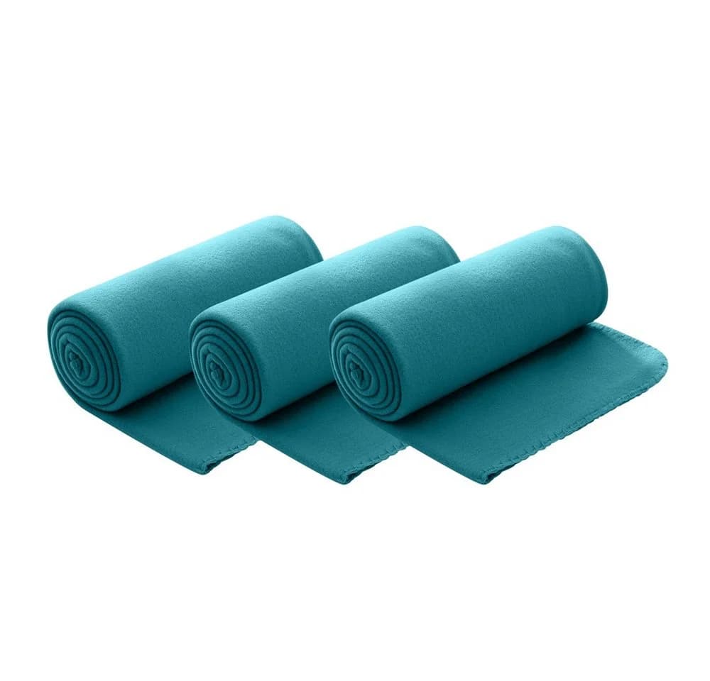 wometo Wohndecke Polar-Fleece 3-tlg. Türkis OEKO-TEX® Anti-Pilling - Bild 2