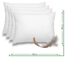 wometo Federkissen 4er Pack 40x60 cm Baumwolle Weiß Bild 1