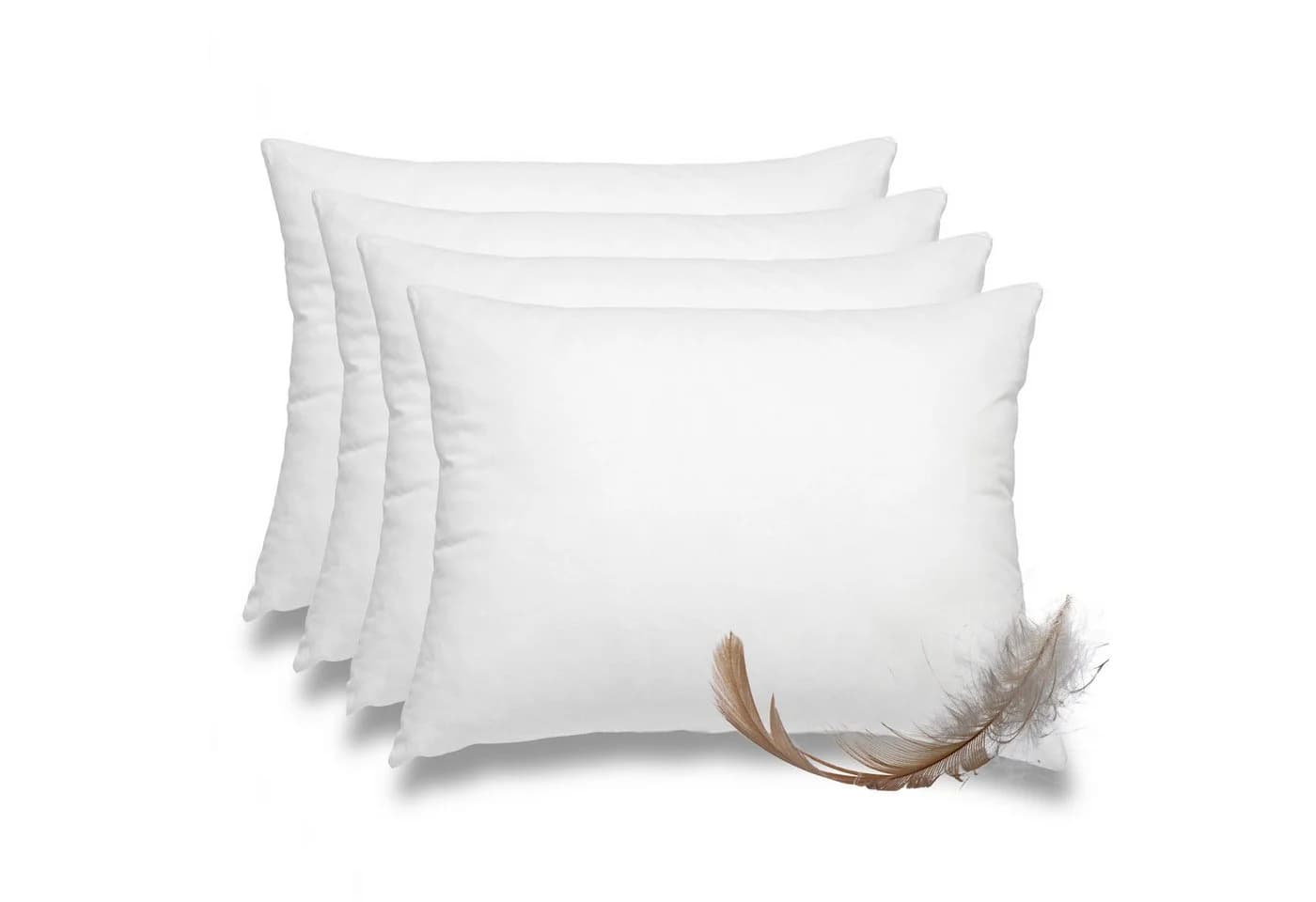 wometo Federkissen 4er Pack 40x60 cm Baumwolle Weiß - Bild 2