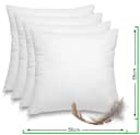 wometo Federkissen 4er Pack 55x55 cm Weiß Baumwolle Federn Bild 1