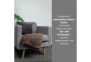wometo Wohndecke Polar-Fleece 3-teilig Braun Kettel-Rand Anti-Pilling Bild 1