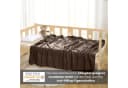 wometo Wohndecke Polar-Fleece 3-teilig Braun Kettel-Rand Anti-Pilling Bild 3