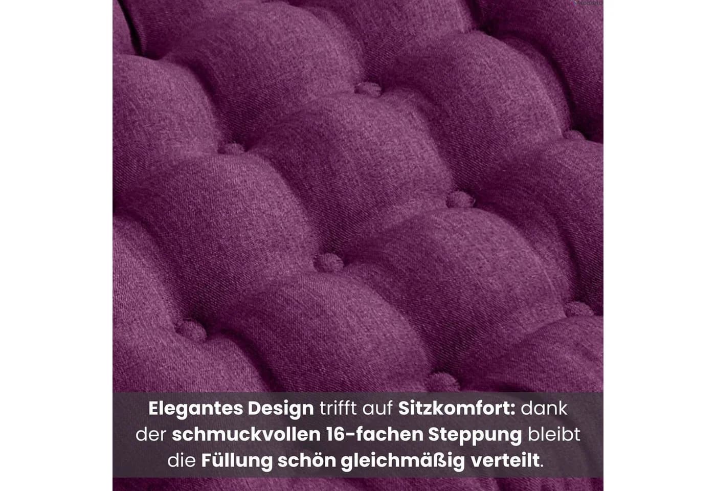 wometo Stuhlkissen Prime 40x40 4er Set Kunstfaser Beere - Bild 4