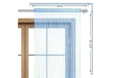 wometo Fadenvorhang One Blau 245 cm Stangendurchzug Bild 1