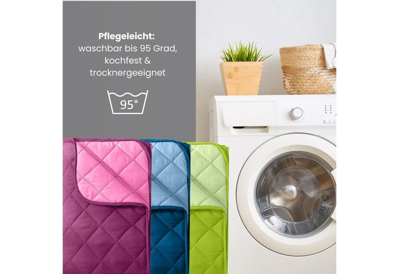 wometo Kinderbettdecke Rainbow Sommer Steppbett Bunt Kunstfaser - Bild 5