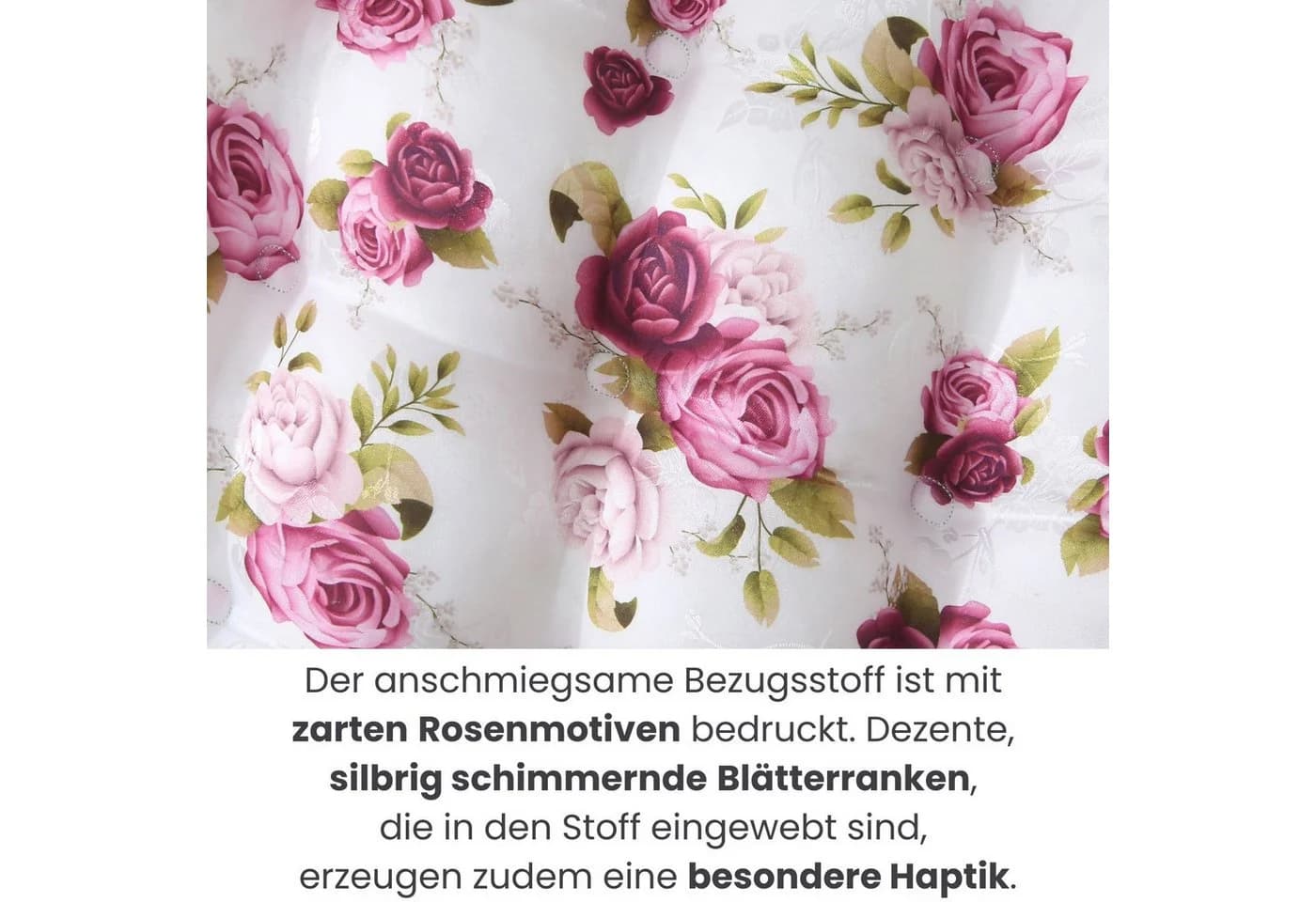 wometo Stuhlkissen Rosi 40x40 Rosa Landhaus-Stil - Bild 4