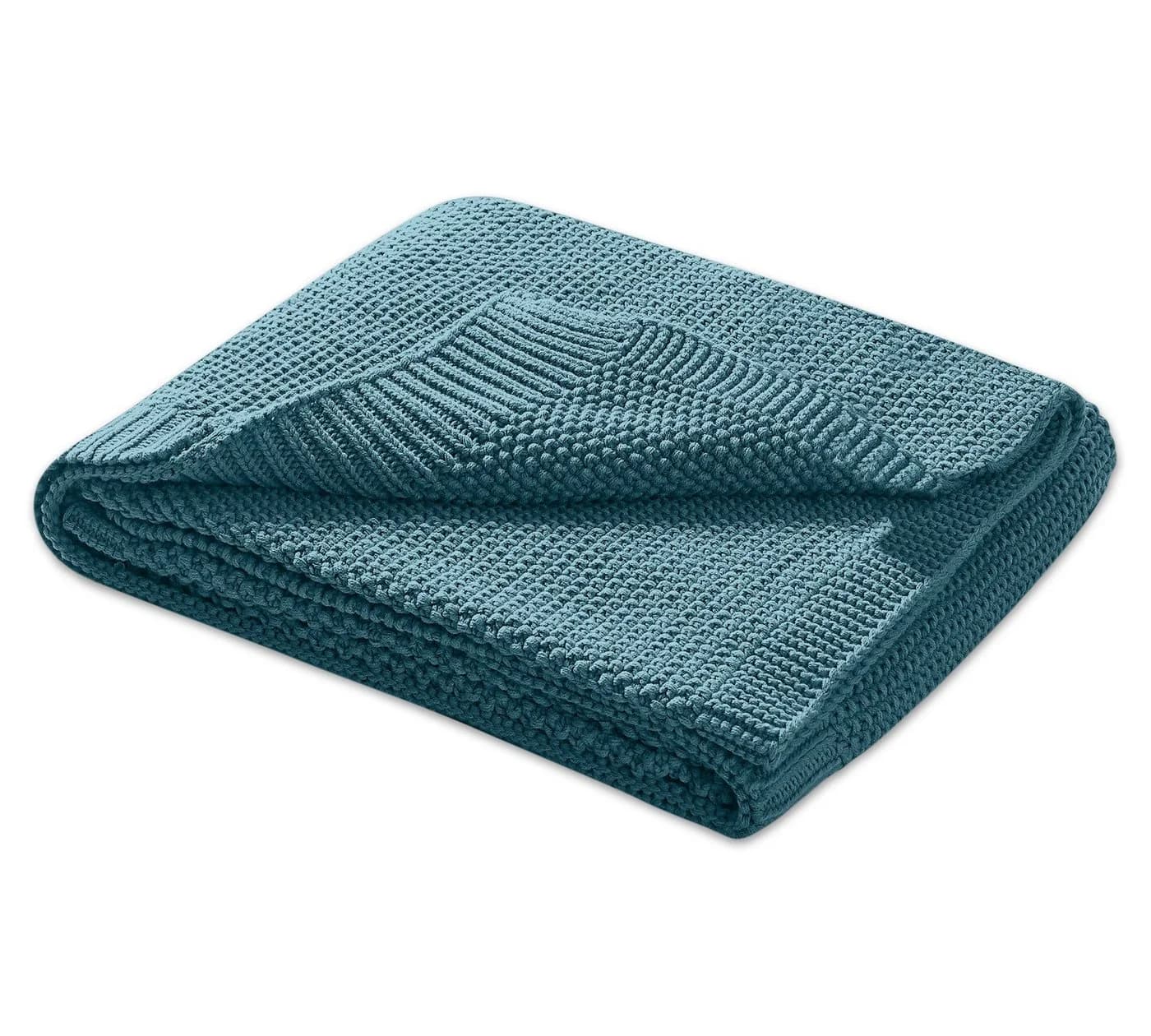 wometo Babydecke Strickdecke Kuschelweich OEKO-TEX Türkis - Bild 2