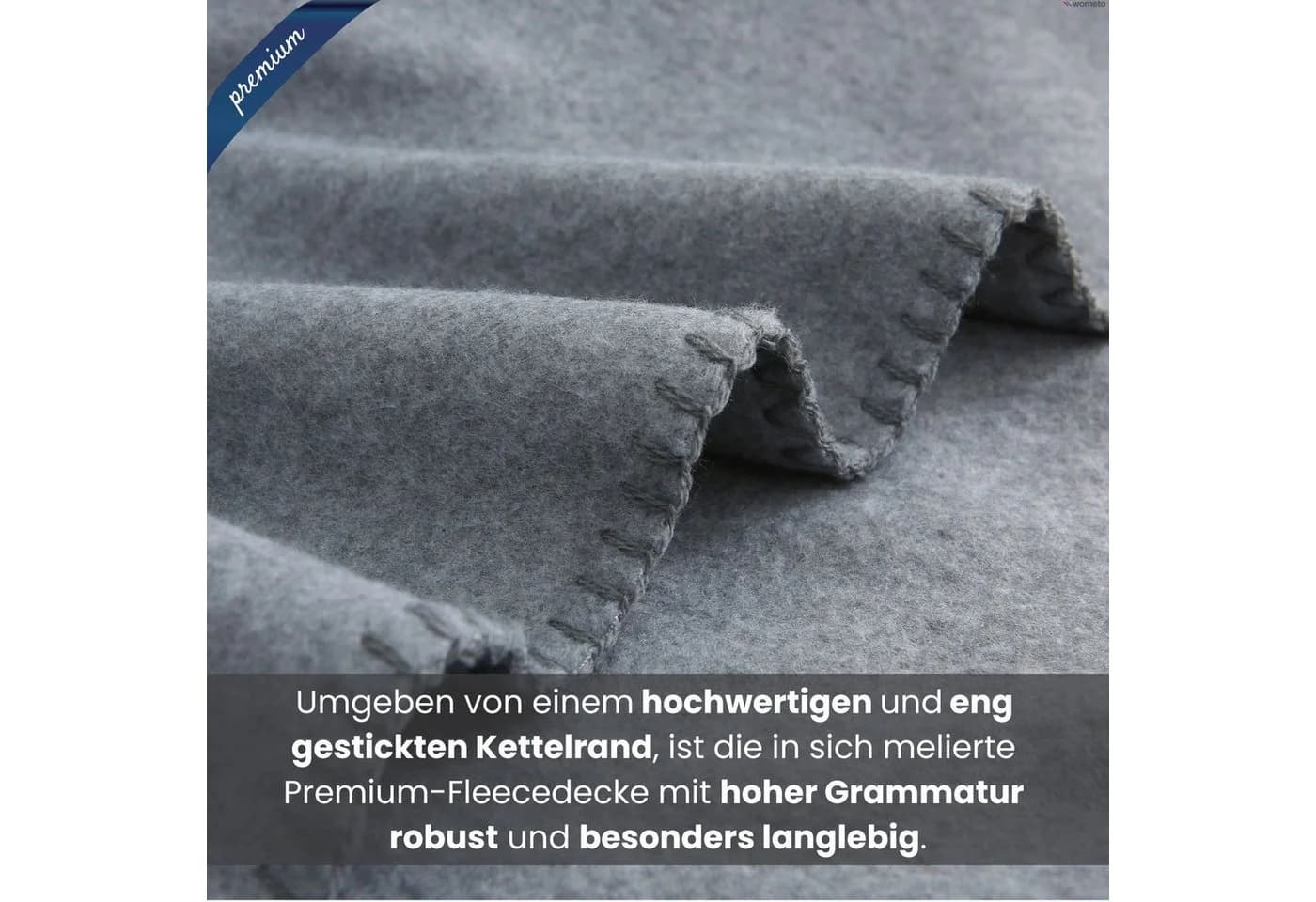 Wohndecke Premium-Fleecedecke in 2 Größen, wometo, OEKO-TEX®, extra dick, Qualitäts-Kettelrand & Anti-Pilling - Bild 4
