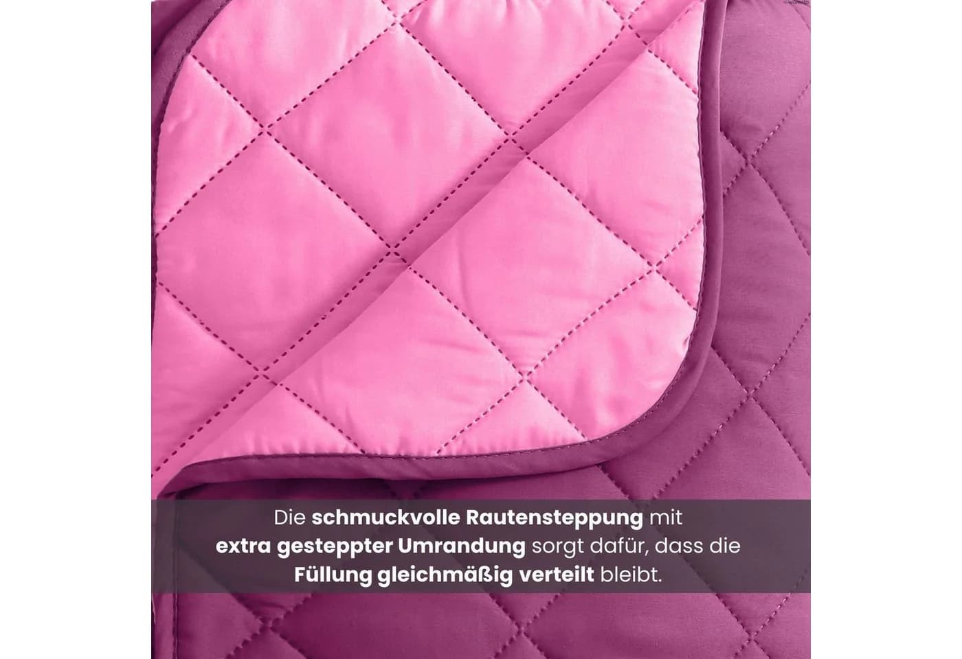 wometo Microfaserbettdecke Lila 155x220 cm Leicht & Kochfest - Bild 4