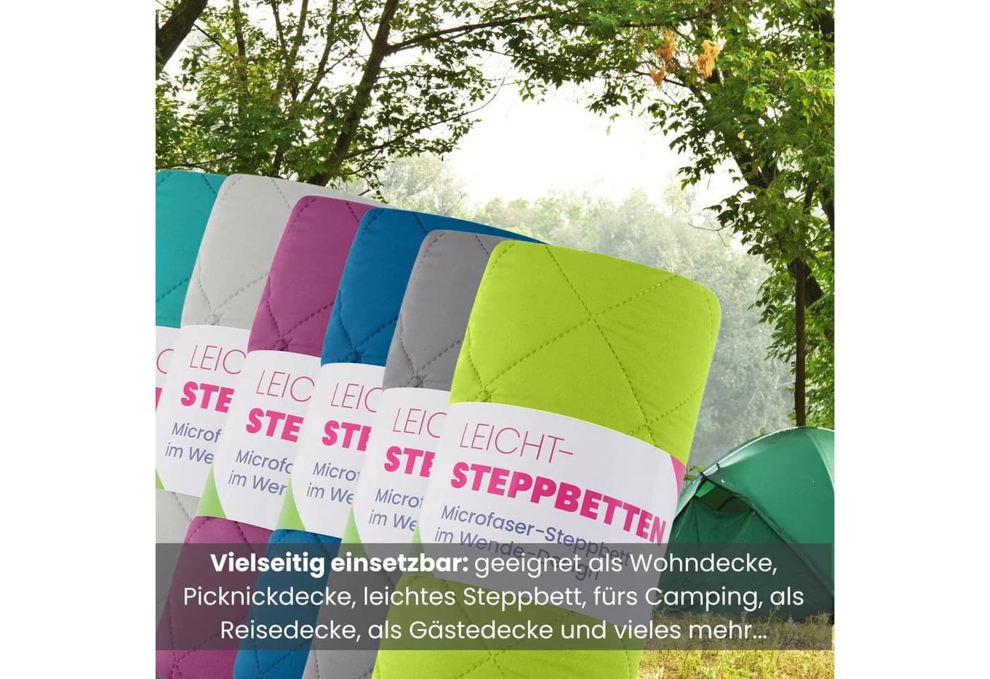 wometo Microfaserbettdecke Lila 155x220 cm Leicht & Kochfest - Bild 5