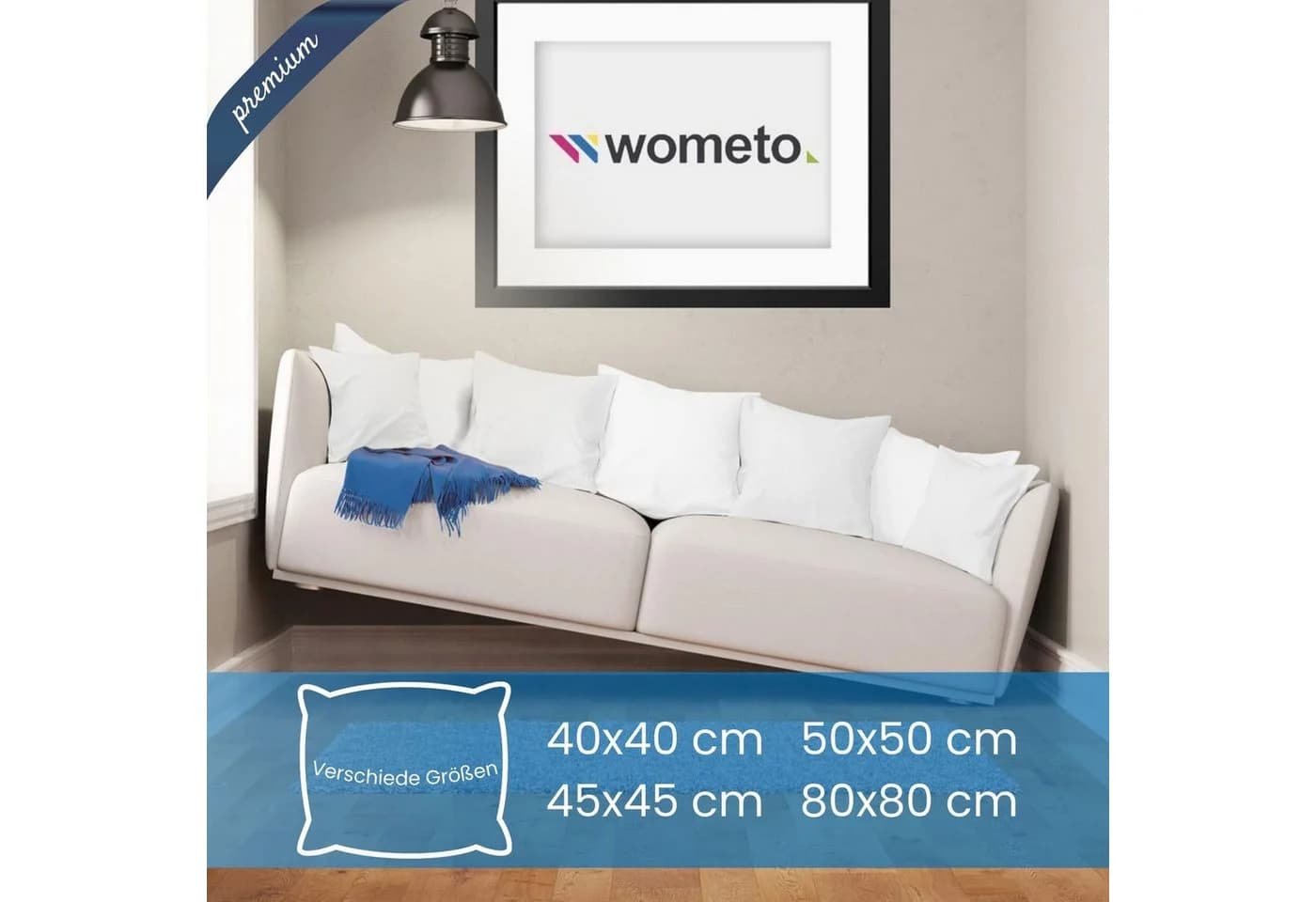 wometo Federkissen Premium Daune 2er Pack Weiß Baumwolle - Bild 5