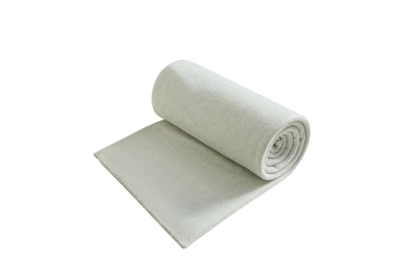wometo Premium-Fleecedecke Weiß/Grau Anti-Pilling Kettelrand - Bild 2