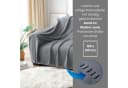 wometo Wohndecke WAVE Grau Fleecedecke mit Wellenrand & Anti-Pilling Bild 1