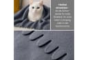 wometo Wohndecke WAVE Grau Fleecedecke mit Wellenrand & Anti-Pilling Bild 4