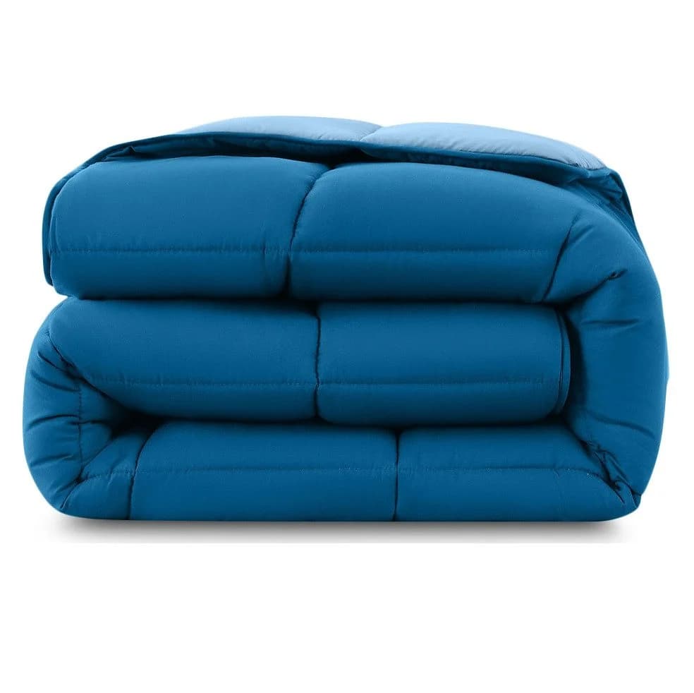 wometo Microfaserbettdecke Bi-Color Blau Ganzjahr Steppbett - Bild 2