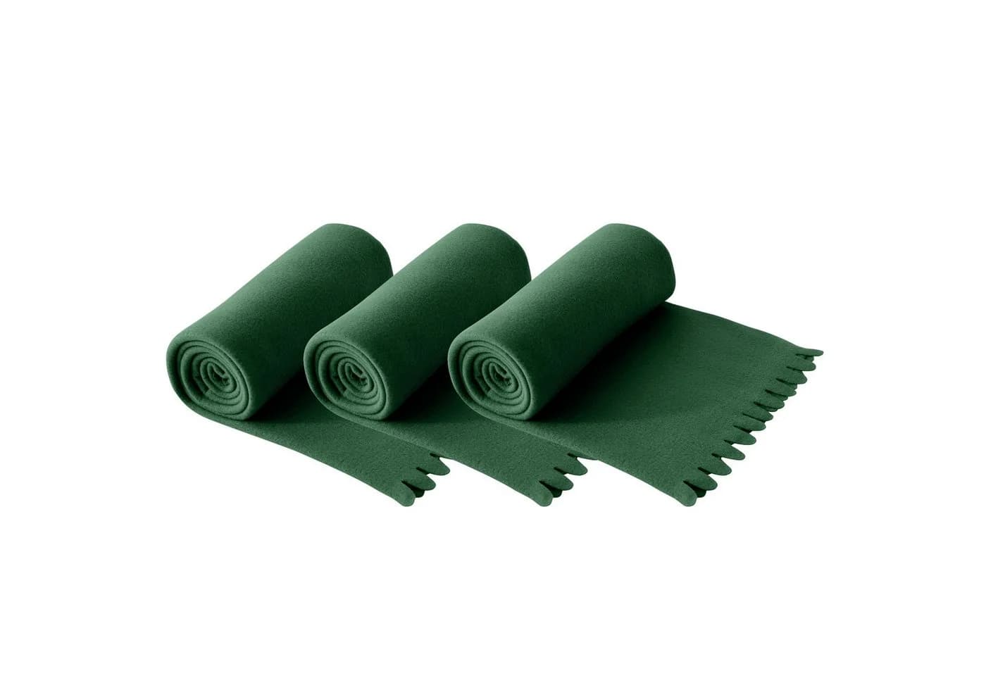 wometo Wohndecke 3er Set Fleecedecke WAVE Grün OEKO-TEX® - Bild 2