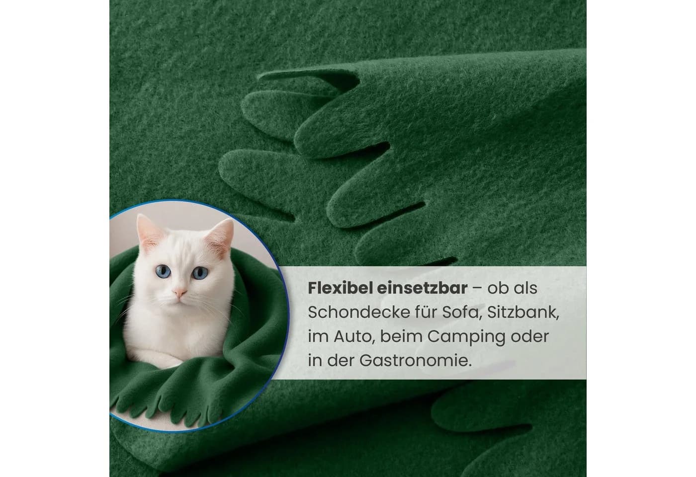 wometo Wohndecke 3er Set Fleecedecke WAVE Grün OEKO-TEX® - Bild 4