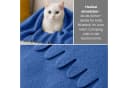 wometo Wohndecke 16er Set WAVE Fleecedecke blau/grau Bild 4