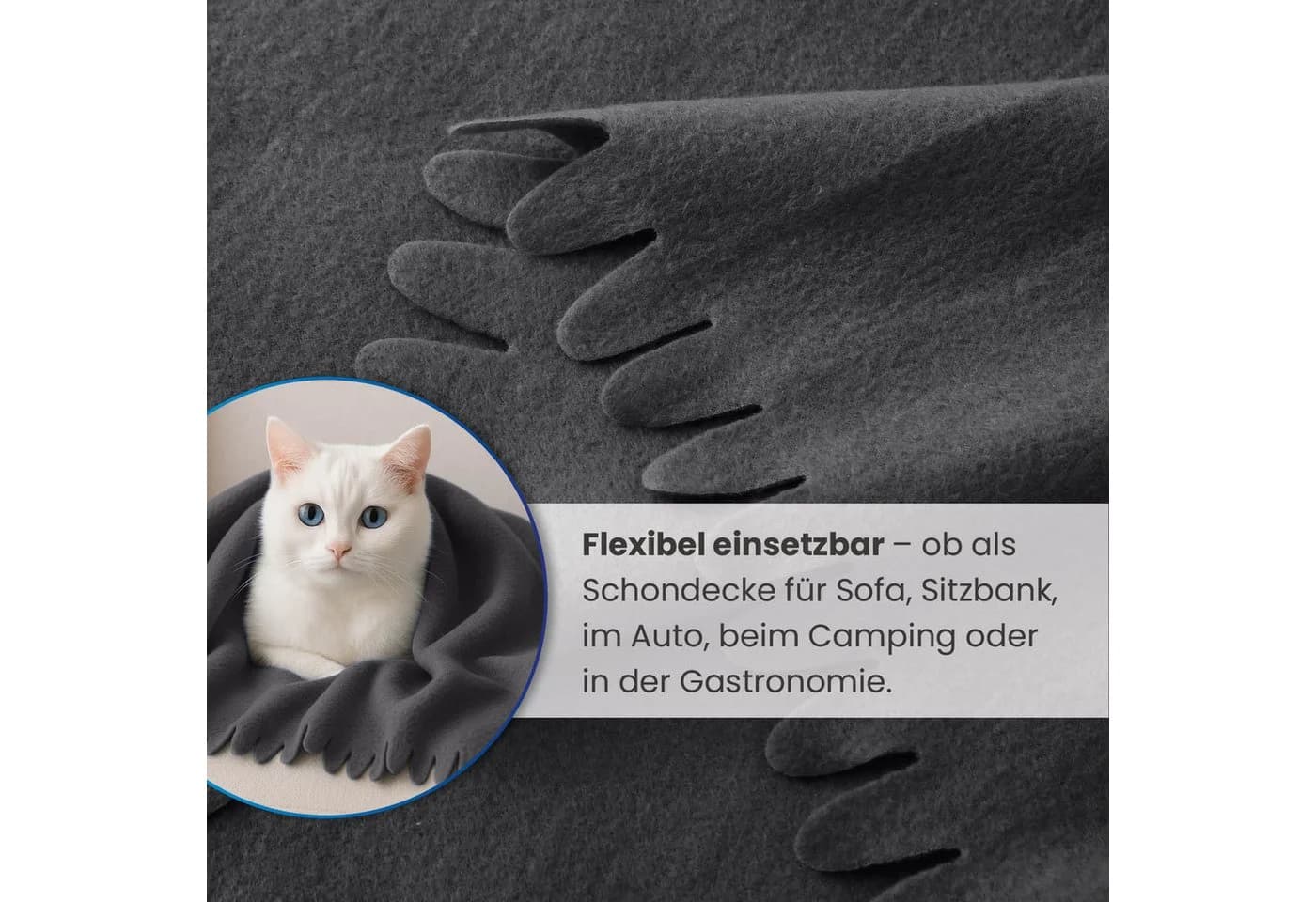 Wohndecke 3er Set Fleecedecke WAVE ca. 120x160 wometo OEKO-TEX - Bild 4