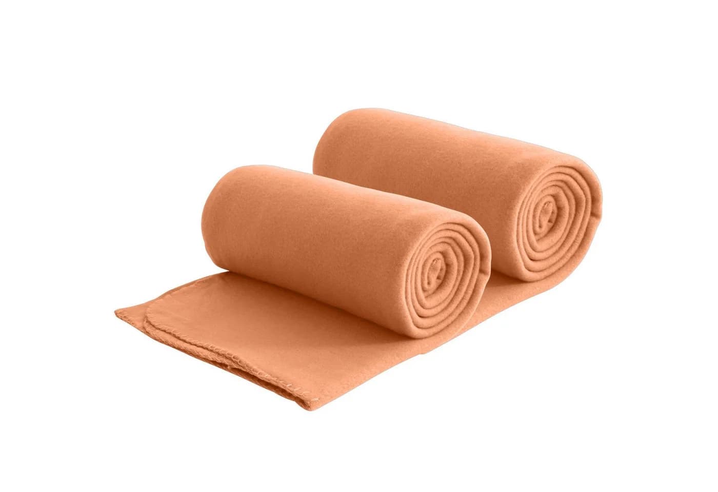 wometo Wohndecke 2er Set eco-line Fleece orange Antipilling - Bild 2