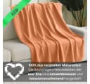 wometo Wohndecke 2er Set eco-line Fleece orange Antipilling Bild 5