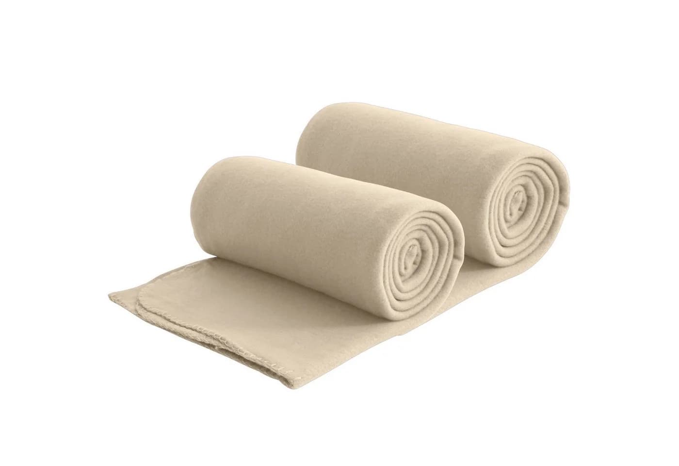 wometo Wohndecke 2er Set eco-line Fleece Beige Antipilling - Bild 2