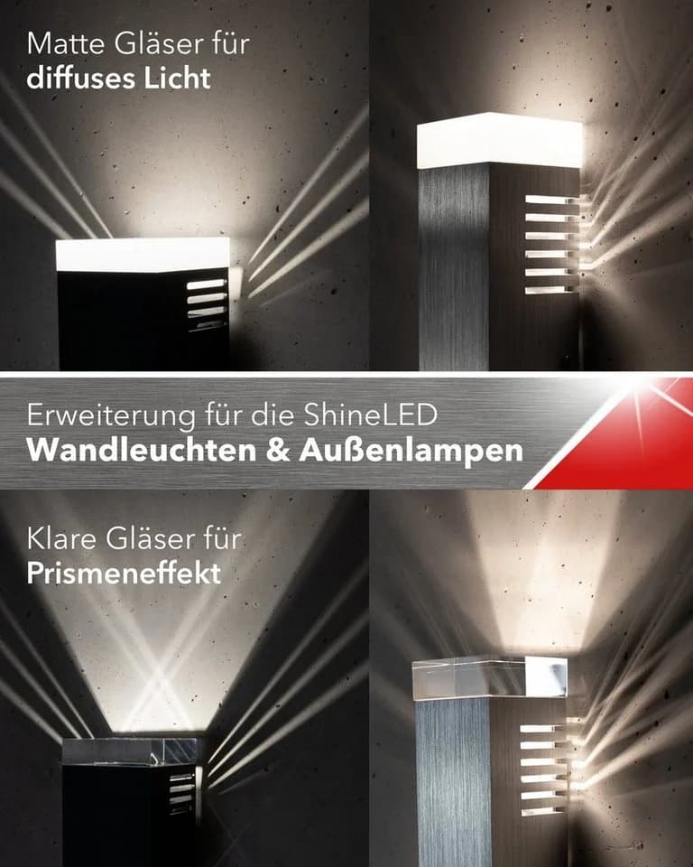 SpiceLED Lampenschirm ShineLED Acrylglas Upgrade 60mm x 60mm klar