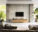 DELIFE Lowboard Stonegrace Akazie Natur Steinfurnier 4 Schubladen Bild 3