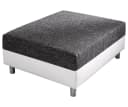 DELIFE Hocker Clovis Schwarz Weiß Kunstleder Strukturstoff Bild 2