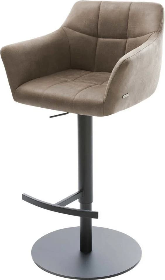DELIFE Barhocker Yulo-Flex höhenverstellbar Vintage Taupe