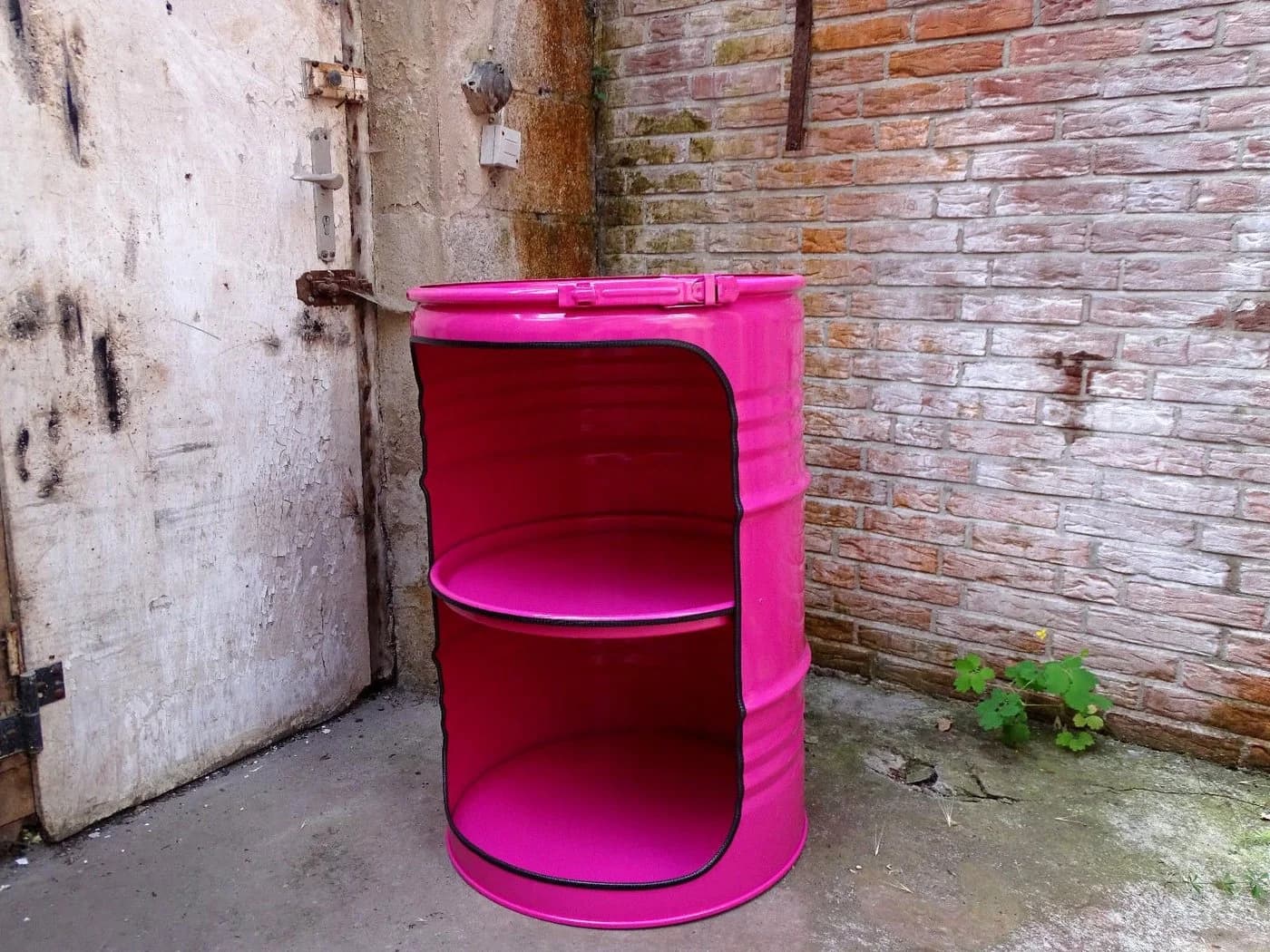 SRM Design Fassregal mit Beleuchtung - Metall - Pink - Bild 2