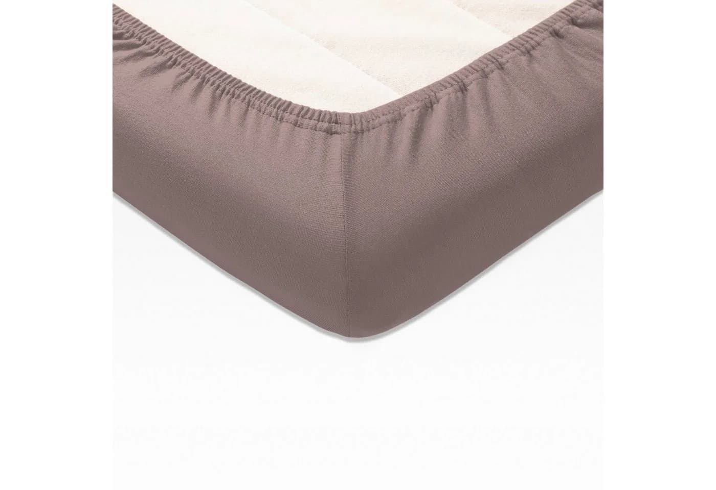 JOOP! Spannbettlaken UNI Topper Taupe Mako-Jersey