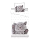 Jerry Fabrics Bettwäsche Kätzchen Katze Wende-Bettwäsche-Set 135x200 & 80x80 Baumwolle 100% Baumwolle Bild 2