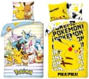 Halantex Kinder-Bettwäsche Set 2x Pikachu 135x200 & 80x80 100% Baumwolle Bild 2