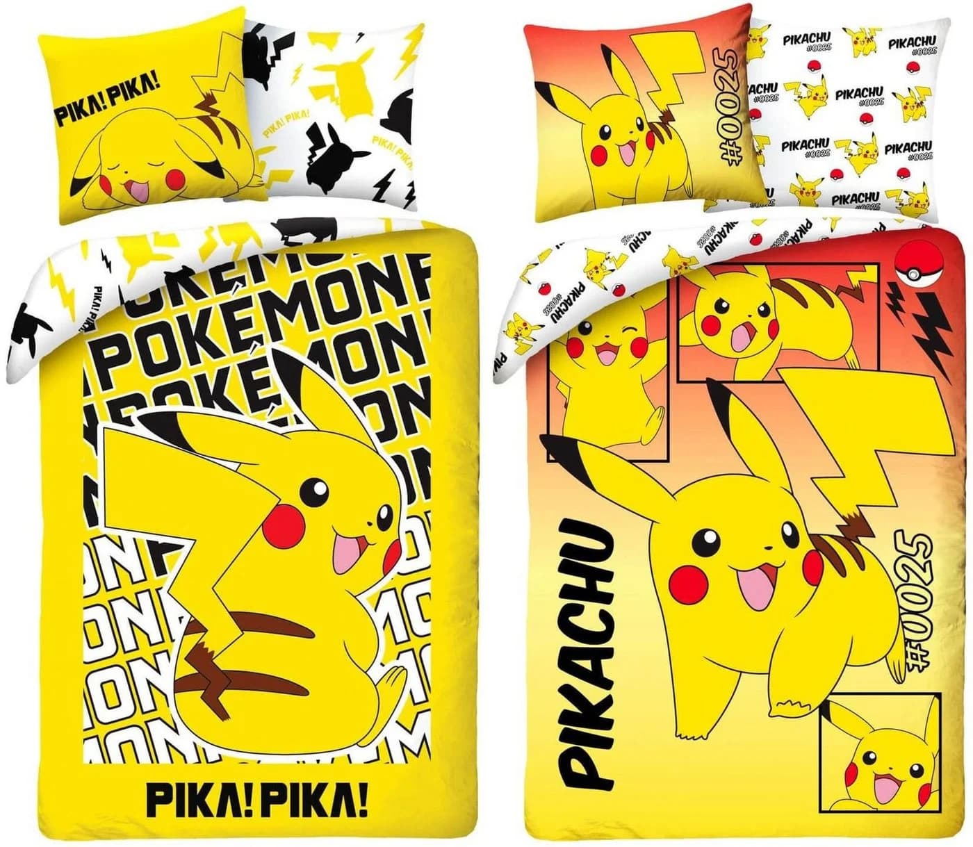 Halantex Wendebettwäsche Pokemon Pikachu 100% Baumwolle 2er Set - Bild 2