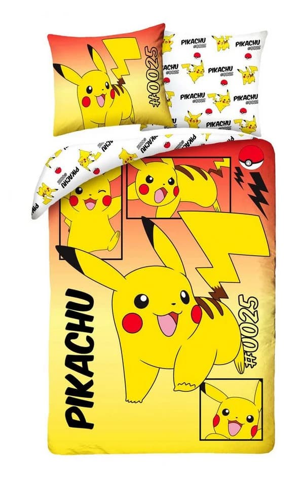 Halantex Wendebettwäsche Pokemon Pikachu 100% Baumwolle 2er Set - Bild 5