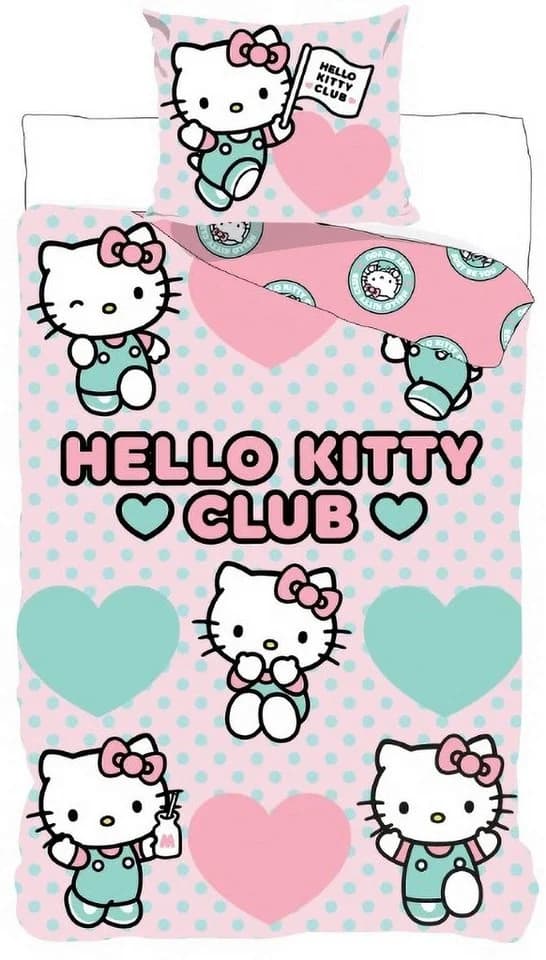 BrandMac Hello Kitty Wendebettwäsche 2x Set 135x200 & 80x80 Baumwolle - Bild 4